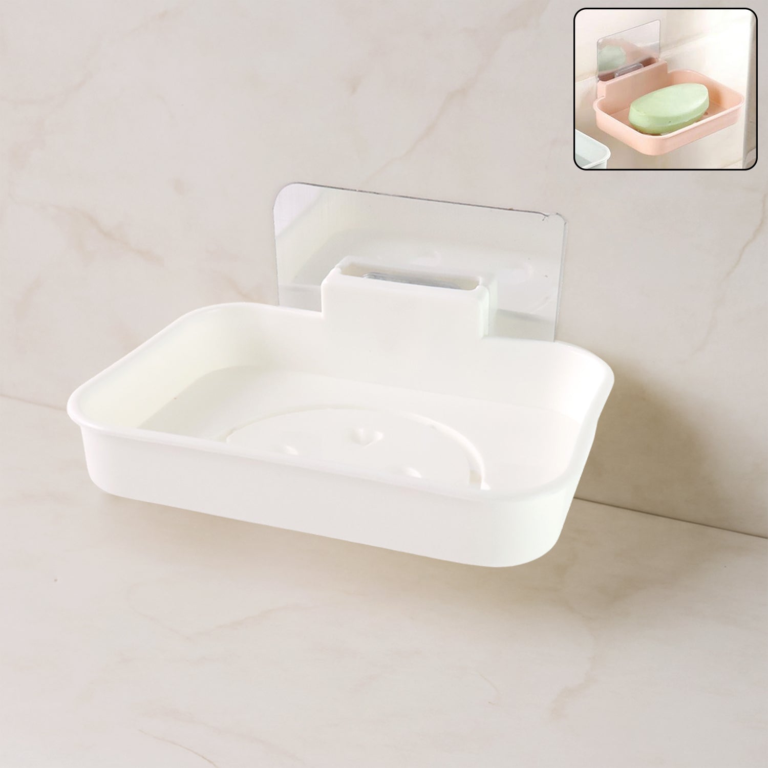 Punch-Free Adhesive Soap Tray for Wall Use Punch-Free Adhesive Soap Tray for Wall Use
